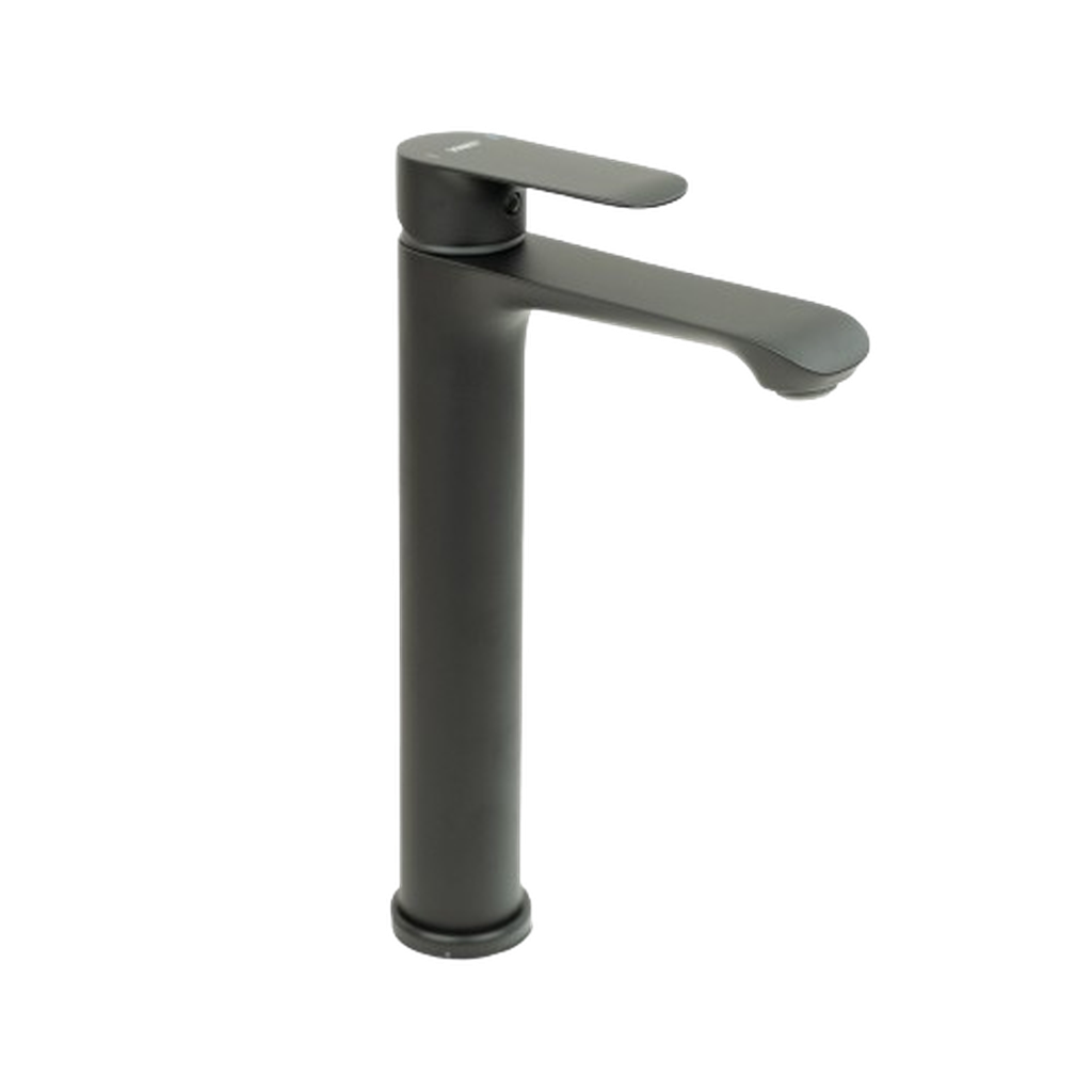 Lavamanos Sobreponer Circular Negro 35,5x35,5cm con Grifería Externa Black Mate