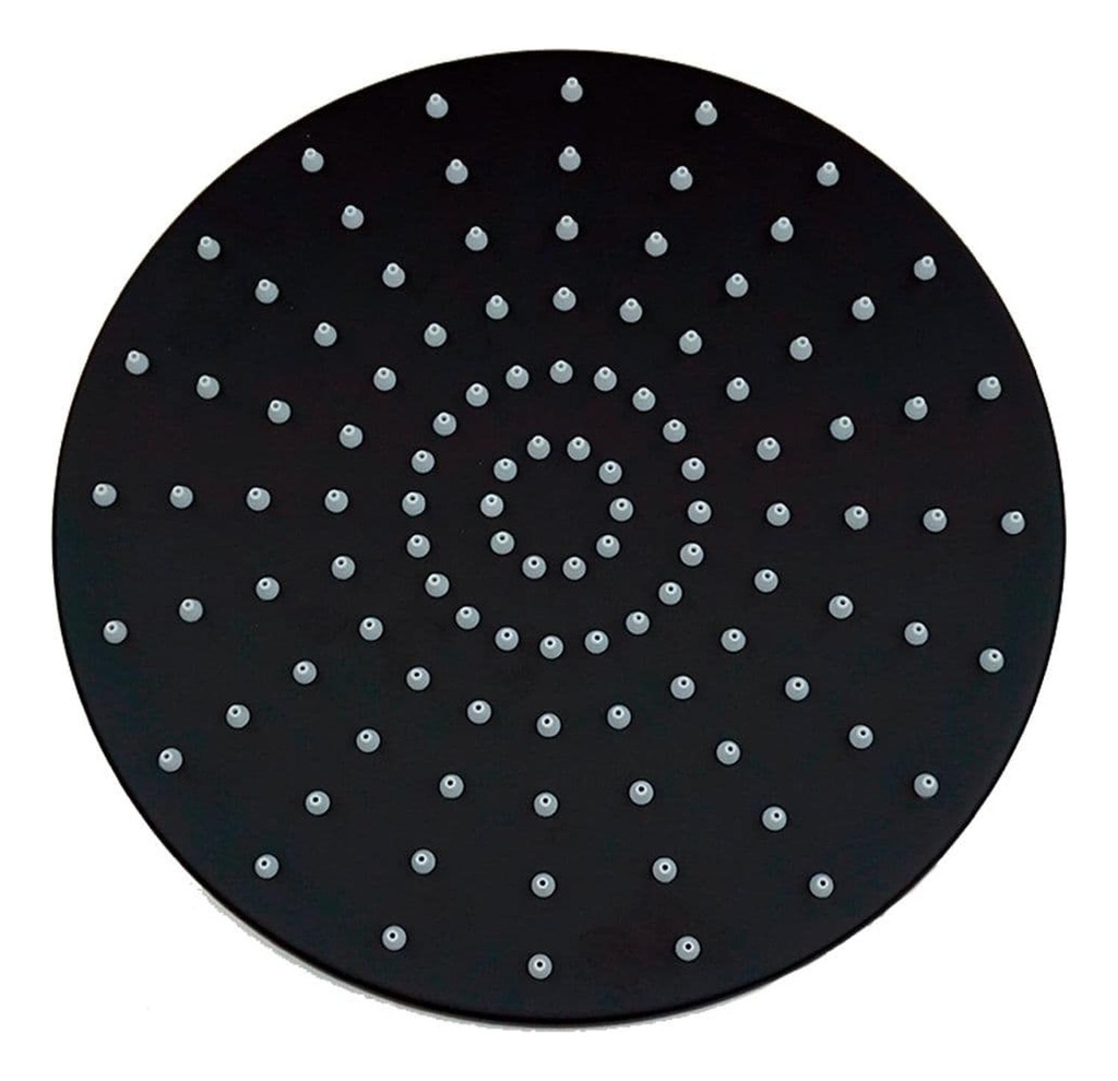 Plato De Ducha Welt Black Circular 23,5 Cm De Diametro Negr