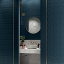 Porcelanato 4d Flower Deep Blue Mate 20x20 cm