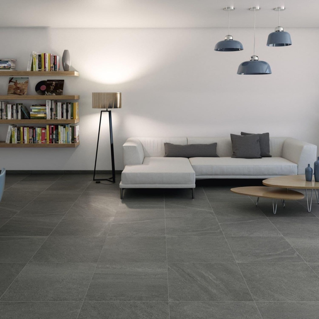 Porcelanato Limestone Coal Mate Rectificado 61x61 cm
