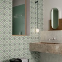 Porcelanato Terra Art Geometría Menta Mate 20x20 cm