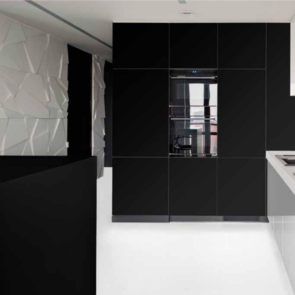 Porcelanato Tinta Unita Nera Mate Rectificado 160x320 cm