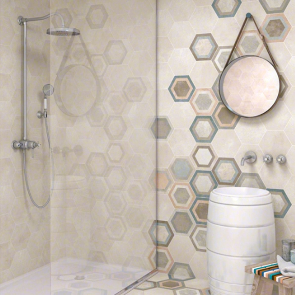 Porcelanato Hexagon Rift Blanco Mate 23x26,6 cm