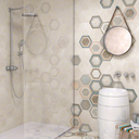 Porcelanato Hexagon Rift Blanco Mate 23x26,6 cm