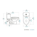 Wc One Piece Alargado Descarga a Piso Ischia Single Flush Tapa a Eleccion