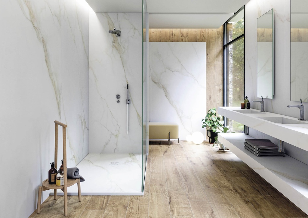 Receptáculo de Ducha de Resina Gel Coat Imagine Smart Diamond Gold 140x80 cm