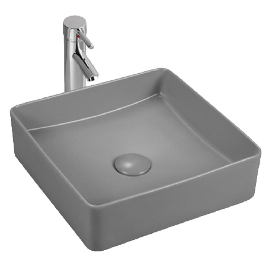 Lavamanos De Sobreponer Colors Cuadrado 36x36 cm Gris