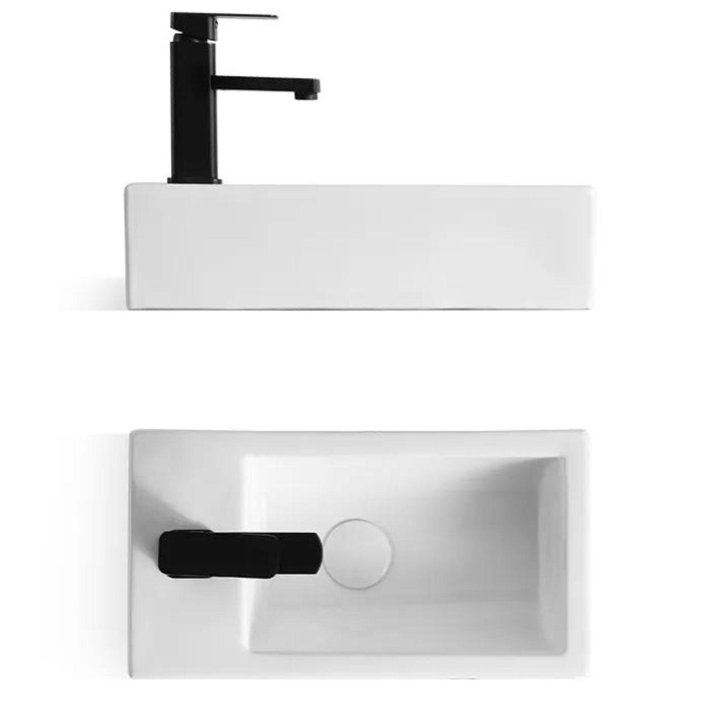 Lavamanos De Sobreponer Welt Rectangular 45,5x25,5 cm Blanco