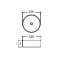 Lavamanos Sobreponer Circular Azul 35,5x35,5cm con Grif Externa Cromo