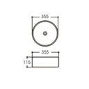 Lavamanos Sobreponer Circular Negro 35,5x35,5cm con Grifería Externa Black Mate