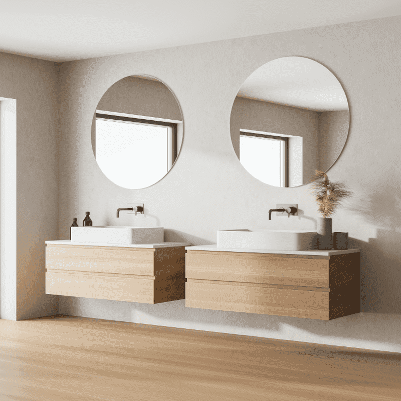 Espejo Circular con Bastidor Diámetro Ø80 cm