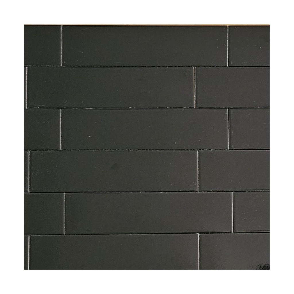 Cerámica Cristal Negro Brillante 6,5x25,6 cm