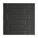 Cerámica Cristal Negro Brillante 6,5x25,6 cm