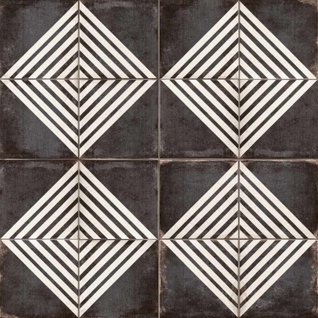 Porcelanato Tempo Roads Caviar 22,5X22,5 cm