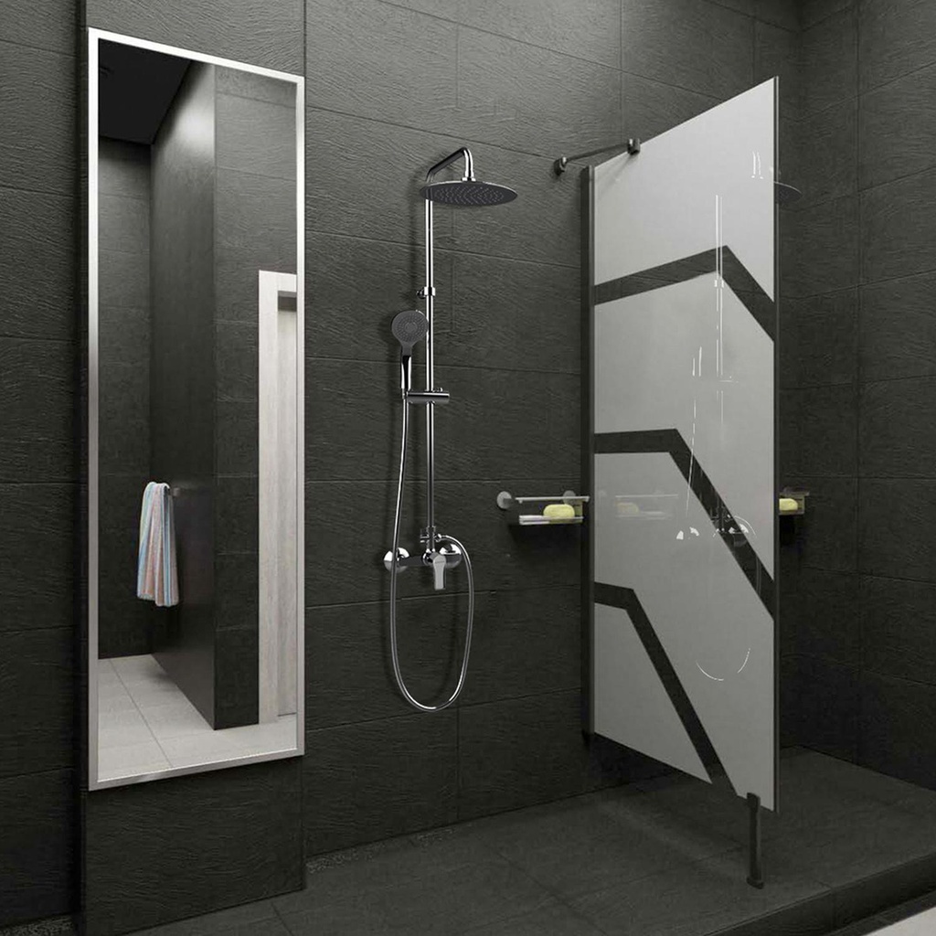 Columna De Ducha Titanium Cromo con rociador  de 240mm
