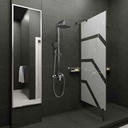 Columna De Ducha Titanium Cromo con rociador  de 240mm