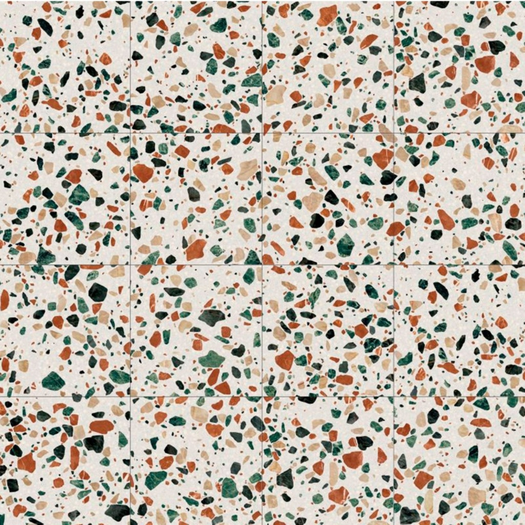 Porcelanato Play Drops Multi White Mate 20x20 cm