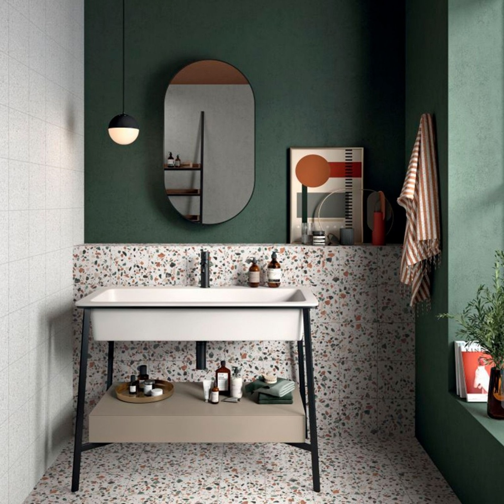 Porcelanato Play Drops Multi White Mate 20x20 cm
