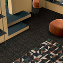 Porcelanato Play Dots Multi Black Mate 20x20 cm