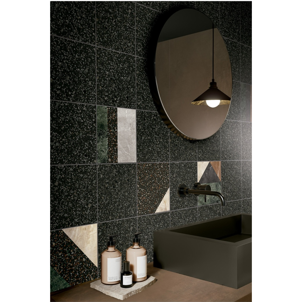 Porcelanato Play Dots Multi Black Mate 20x20 cm