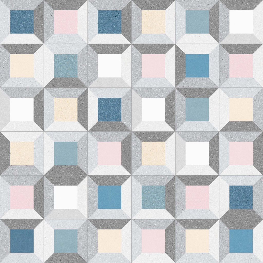 Gres Porcelanico Argileto Multicolor Mate 20x20 cm