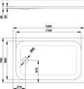 Receptáculo de Ducha BetteUltra 120x75 cm Blanco