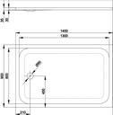 Receptáculo de Ducha BetteUltra 140x90 cm Blanco
