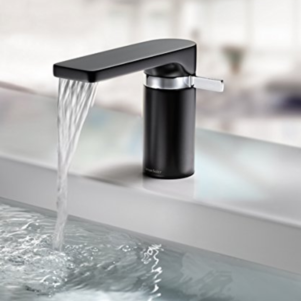 Grifería de Lavamanos salida de agua tipo cascada Monomando Externo Arola Negro Mate M