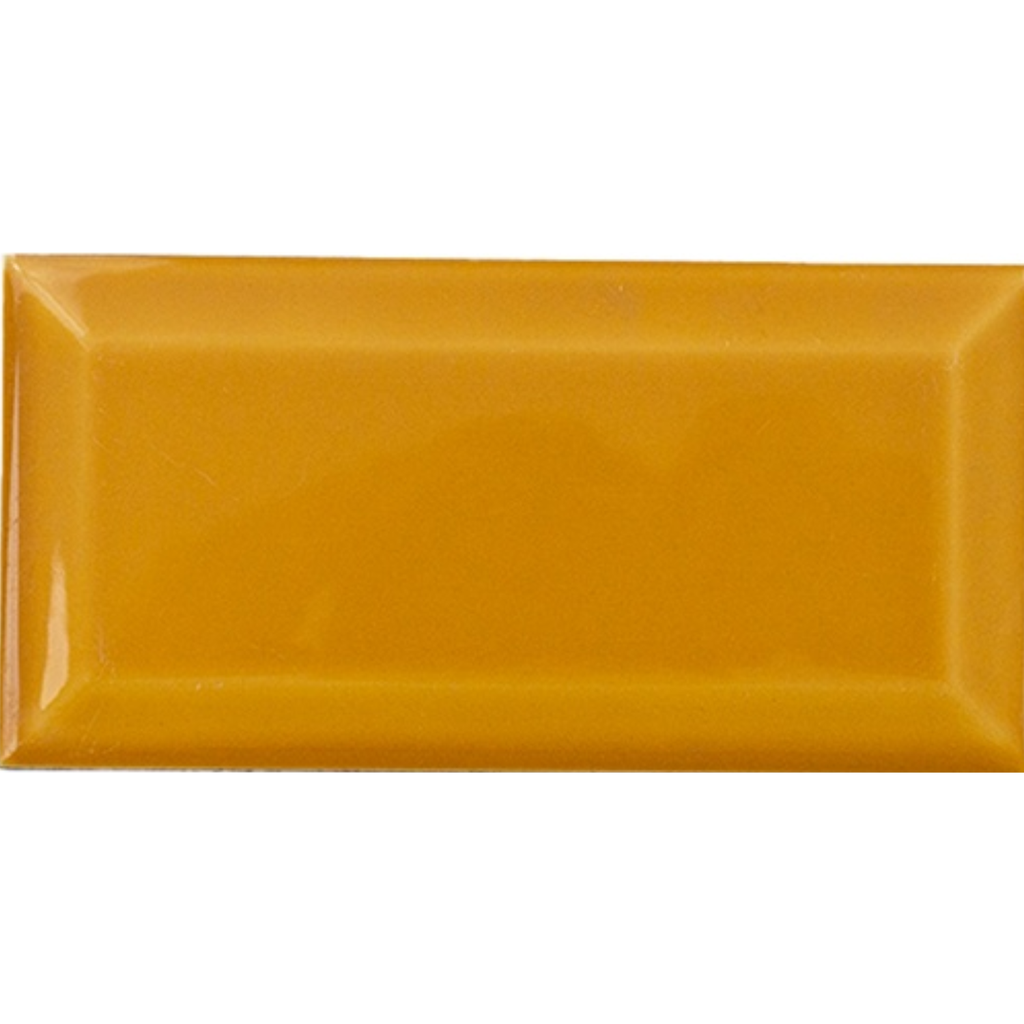 Ceramica Biselado Ocre Brillante 7,5x15 cm