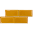 Ceramica Biselado Ocre Brillante 7,5x15 cm