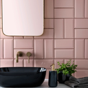 Porcelanato Biselado Rosa Brillo 7,5X15 1Cj=0,6818