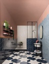 Porcelanato Ossidi Celeste RMB Mate Rectificado 18,7x32,4 cm