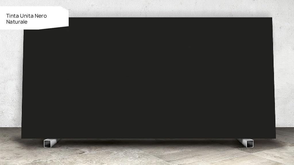 Porcelanato Tinta Unita Nero Natural 160x320 cm 12mm