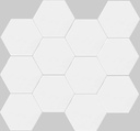 Porcelanato Hexagonal Blanco Mate 17x19,50 cm