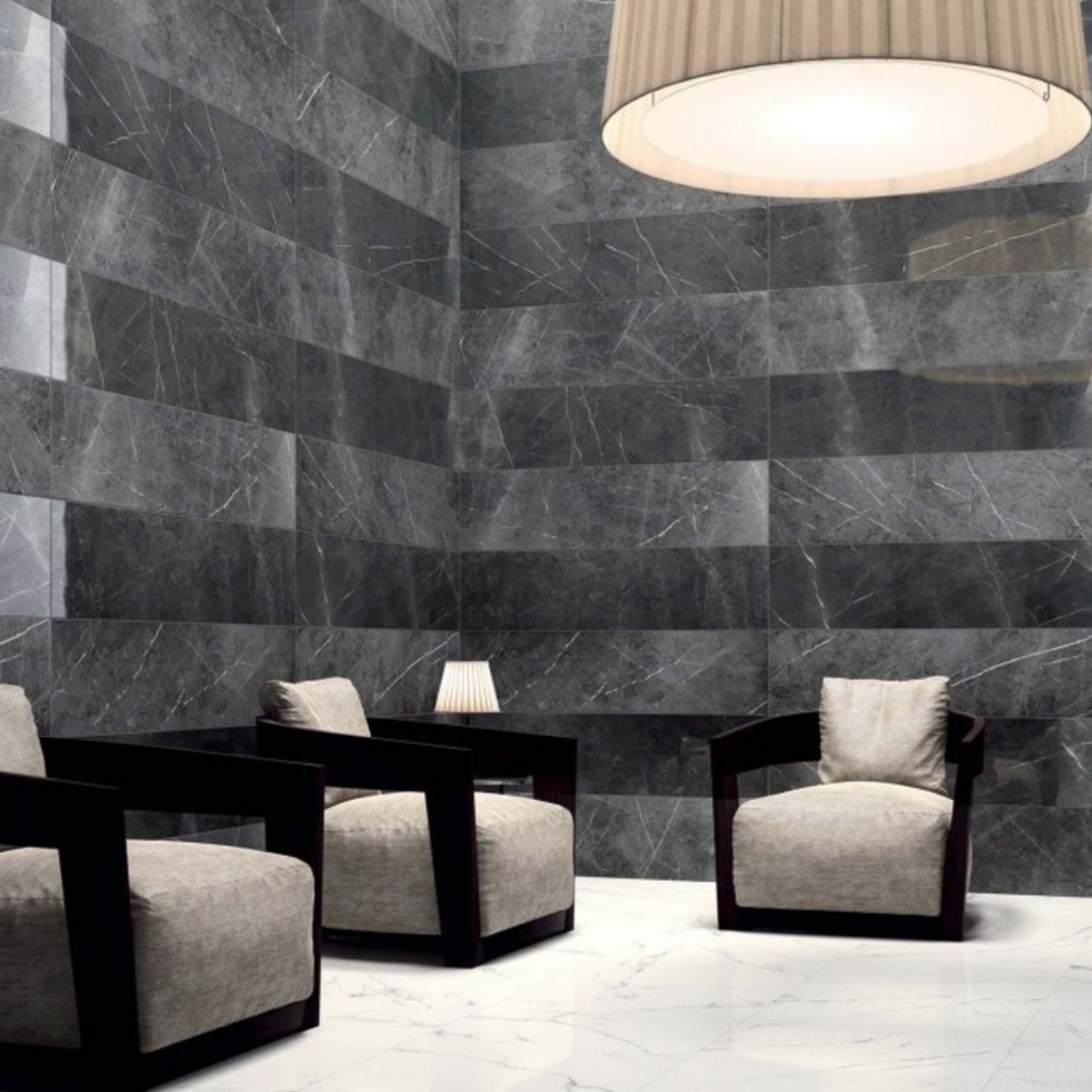 Porcelanato Sensi Pietra Grey Sable Mate Rectificado 30x120 cm
