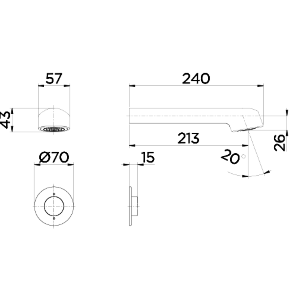 VALVULA C/BRAZO DUCHA ANTIV ALTA/BAJA P