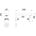VALVULA C/BRAZO DUCHA ANTIV ALTA/BAJA P
