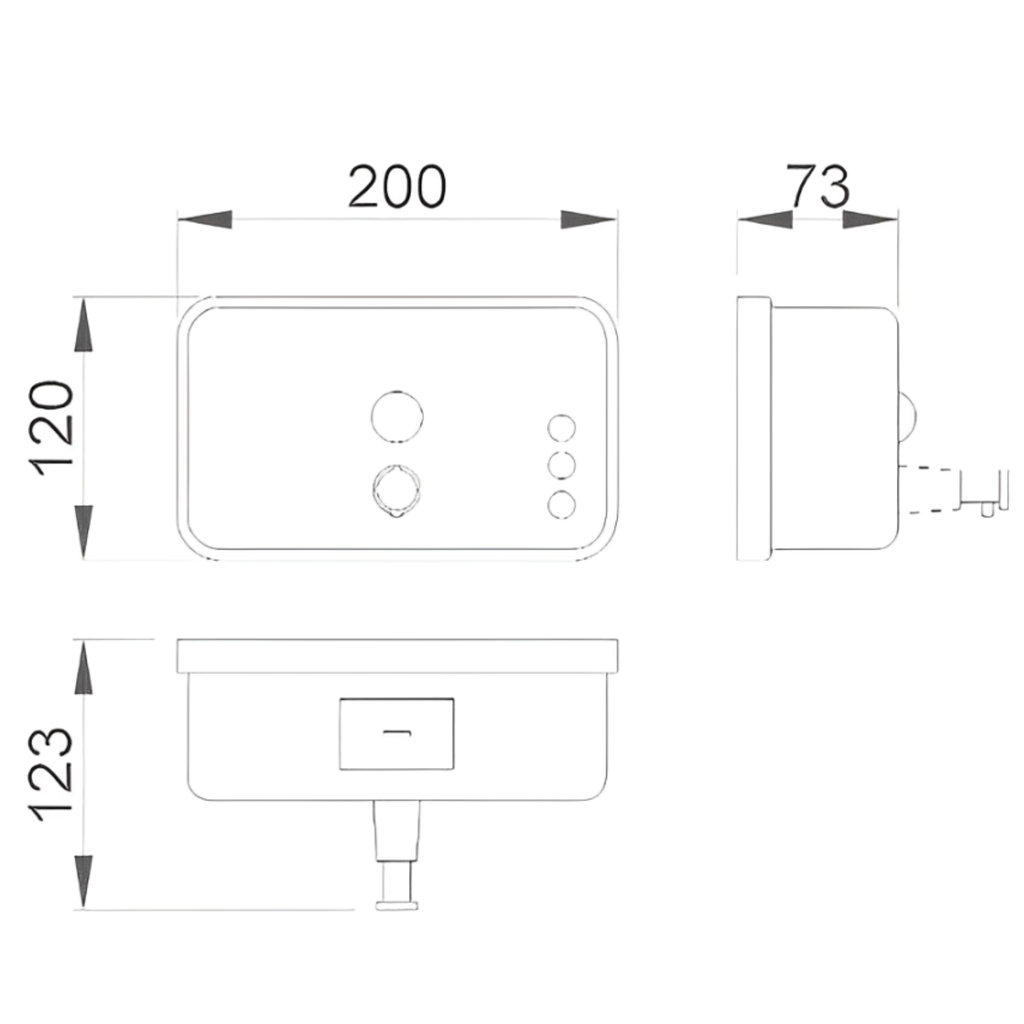 DISPEN JABON INOX 120X200X123MM 1,2LT SATINAD