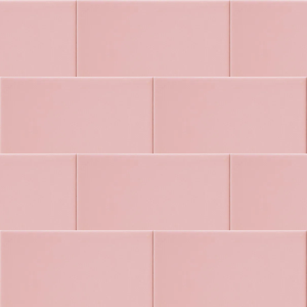 Cerámica Monocolor Rosa Mate No rectificado 10x20 cm