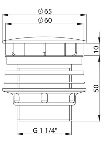 Desagüe de Lavamannos c/reb 1¼" Bco