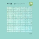 Mosaico De Vidrio En Malla VITRO V.50 Turquesa 20x20mm