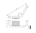 Barra de Seguridad Universal 70x48 cm Cubic Cromo