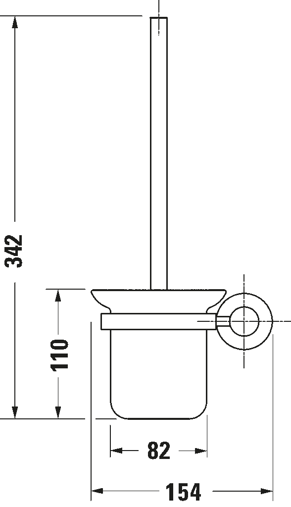 Portaescobilla D-Code Cromado