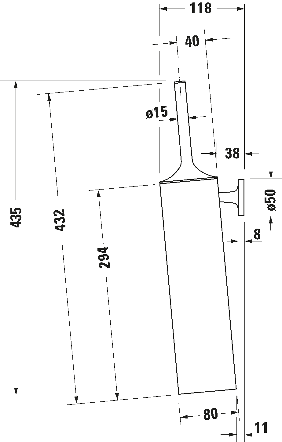 Portaescobilla Suspendido Starck T Cromado