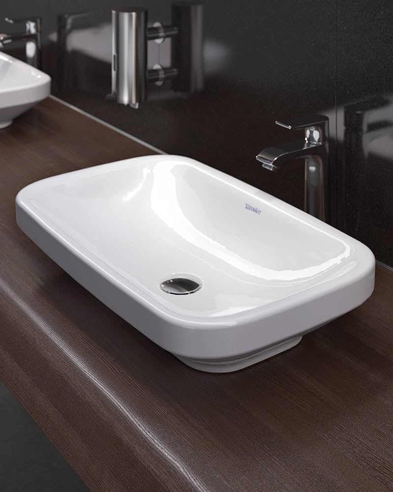 Lavamanos De Sobreponer Durastyle Rectangular 43 Cm Blanco 