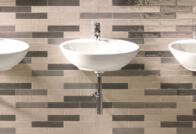 Porcelanato Piastrella Greggio Brillante 5x25 cm