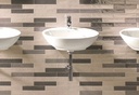 Porcelanato Piastrella Greggio Brillante 5x25 cm