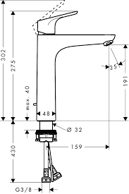 Grifería Lavamanos Alta Focus E2 190 Cromo Con Desagüe 