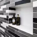 Porcelanato Piastrella Greggio Brillante 5x25 cm
