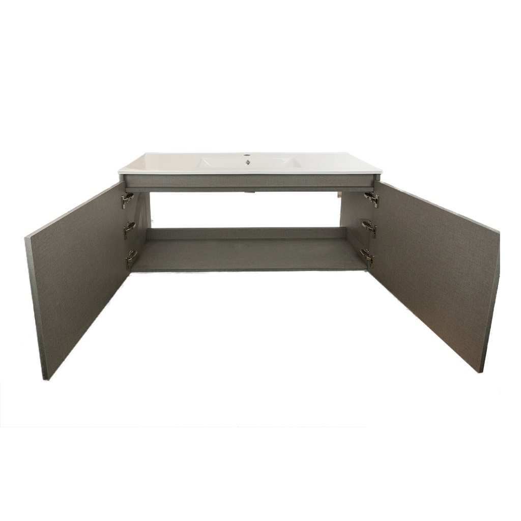 Mueble Vanitorio Suspendido 120 cm Seda Notte Con Cubierta Single